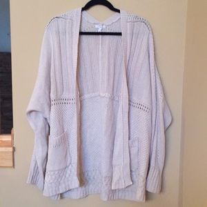 Maurices Cream knit sweater/cardigan